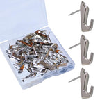 30 PCS Push Pin Picture Hooks, Push Pin Hangers, Decorative Push Pins for Wall Hanging, Thumb Tacks for Hanging, Bulletin Board Hooks (Silver) - style: Silver