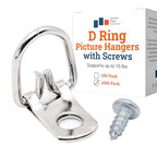 PHS D-Ring Picture Hangers, Holds 10 lb, 1000 Pack with Screws - size: 1000 Pack