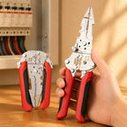 Multifunctional Foldable Automatic Wire Stripper and Cutter, Portable Crimping Tool for and Stripping tools & home improvement - color: Red