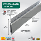Aluminum and Vinyl CINCH® Self-adhesive Door Sweep