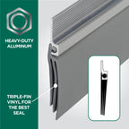 Aluminum and Vinyl CINCH® Self-adhesive Door Sweep