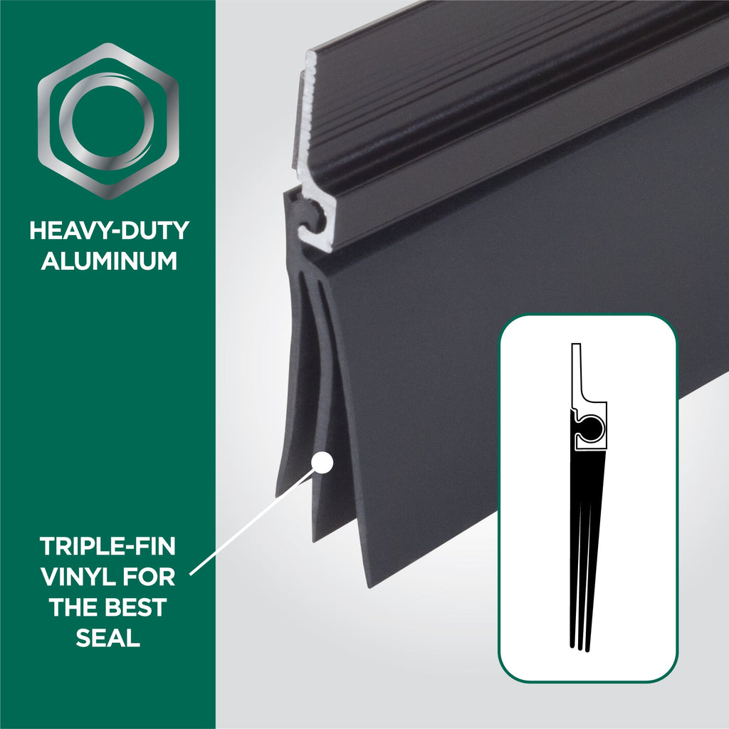 Aluminum and Vinyl CINCH® Self-adhesive Door Sweep
