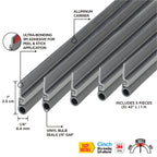 Aluminum and Vinyl CINCH® Self-adhesive Top and Sides Door Seal Kit