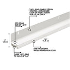 36 in. Vinyl L-Shape Screw-on Under Door Seal