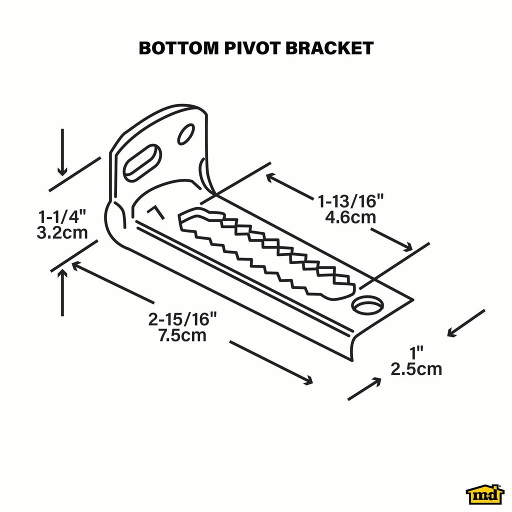 Bottom Pivot Jamb Mount Bracket for Bi-fold Doors