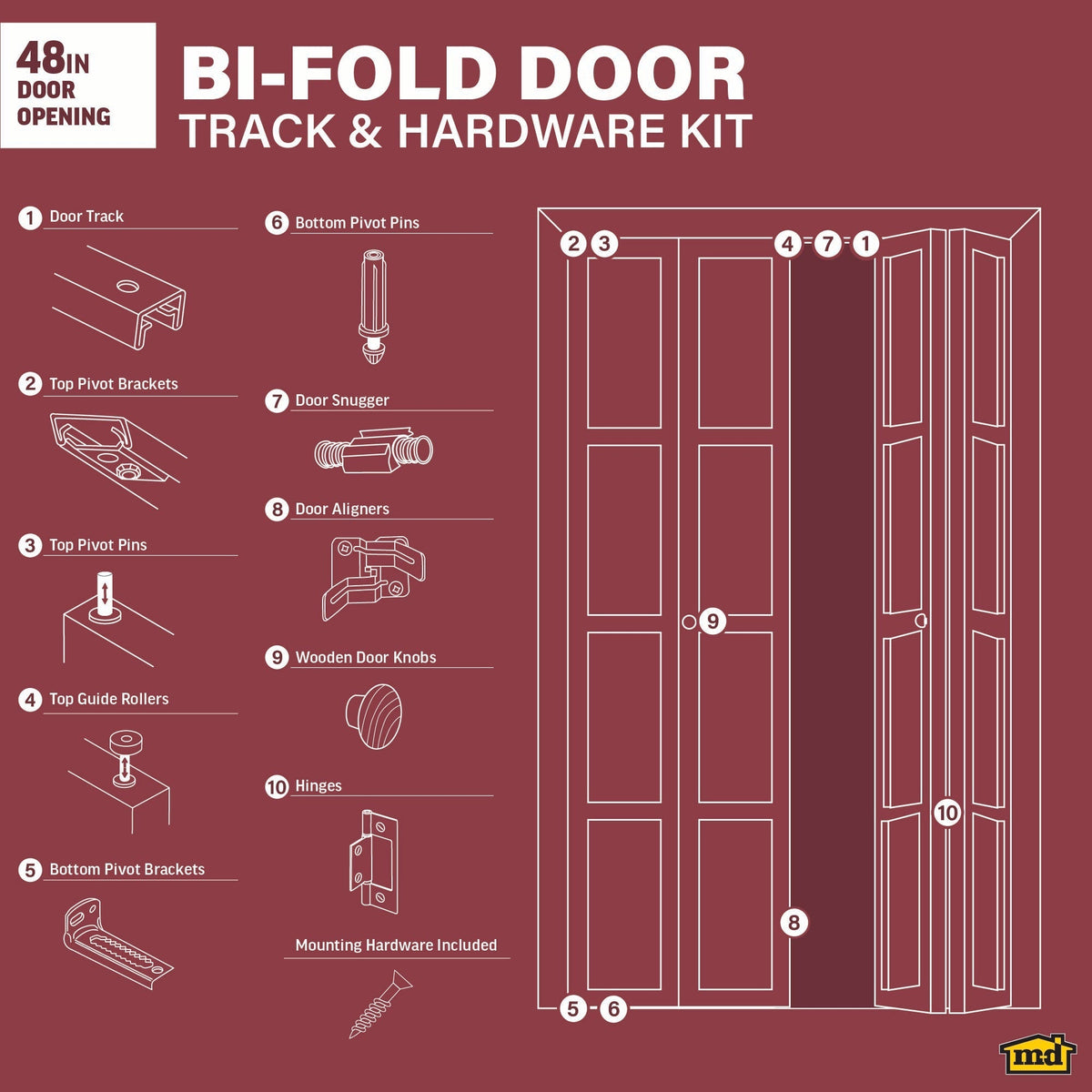 Track & Hardware Kit for Bi-fold Door