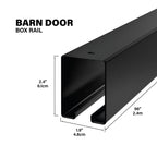 Heavy-Duty Box Rail for Exterior Barn Doors