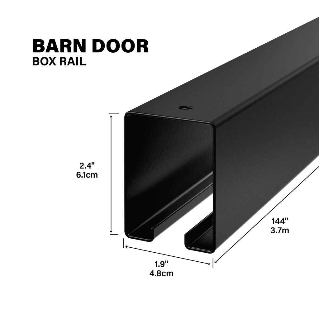 Heavy-Duty Box Rail for Exterior Barn Doors
