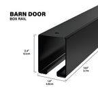 Heavy-Duty Box Rail for Exterior Barn Doors