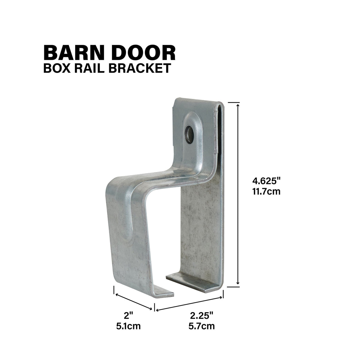 Heavy-Duty Box Rail Bracket for Exterior Barn Doors