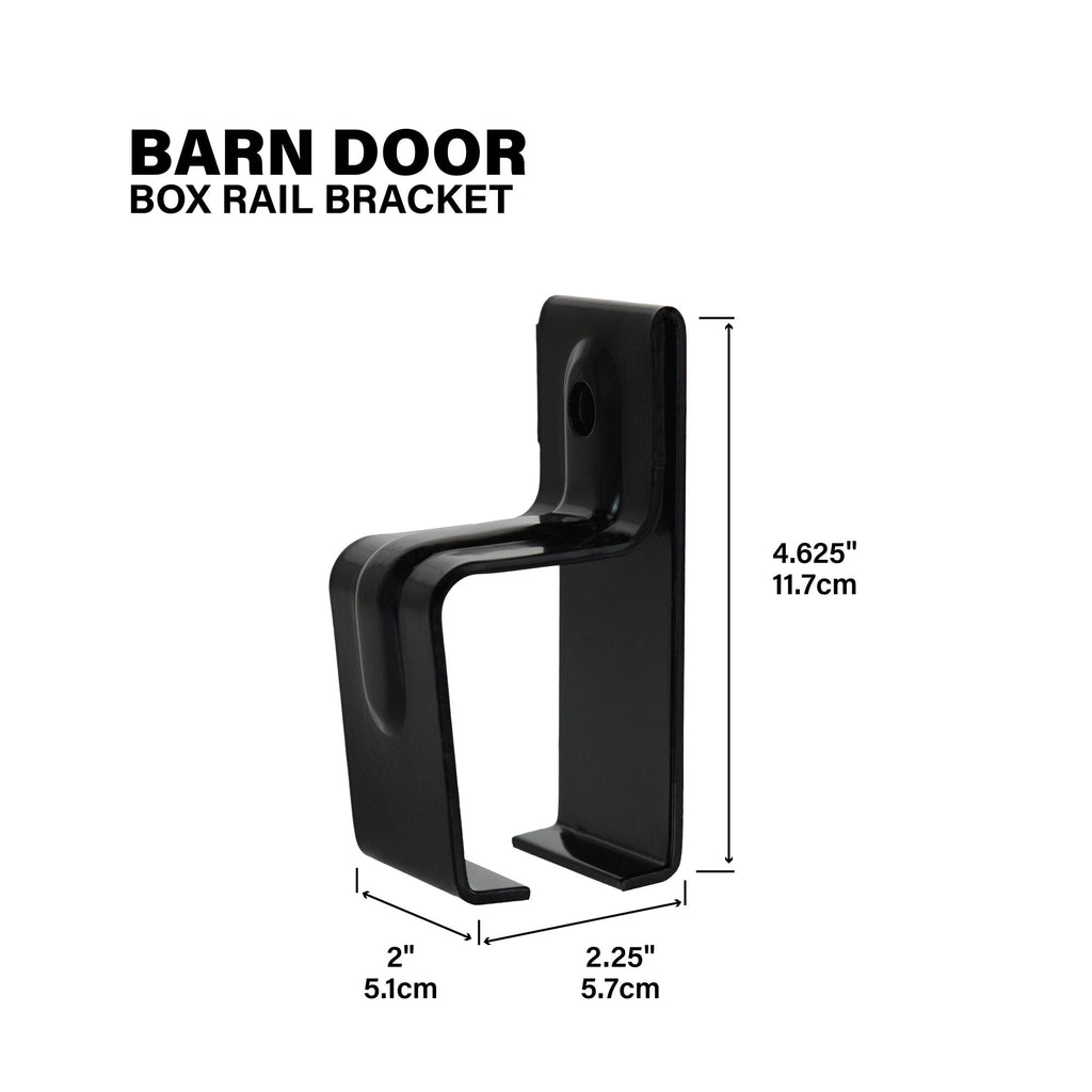 Heavy-Duty Box Rail Bracket for Exterior Barn Doors