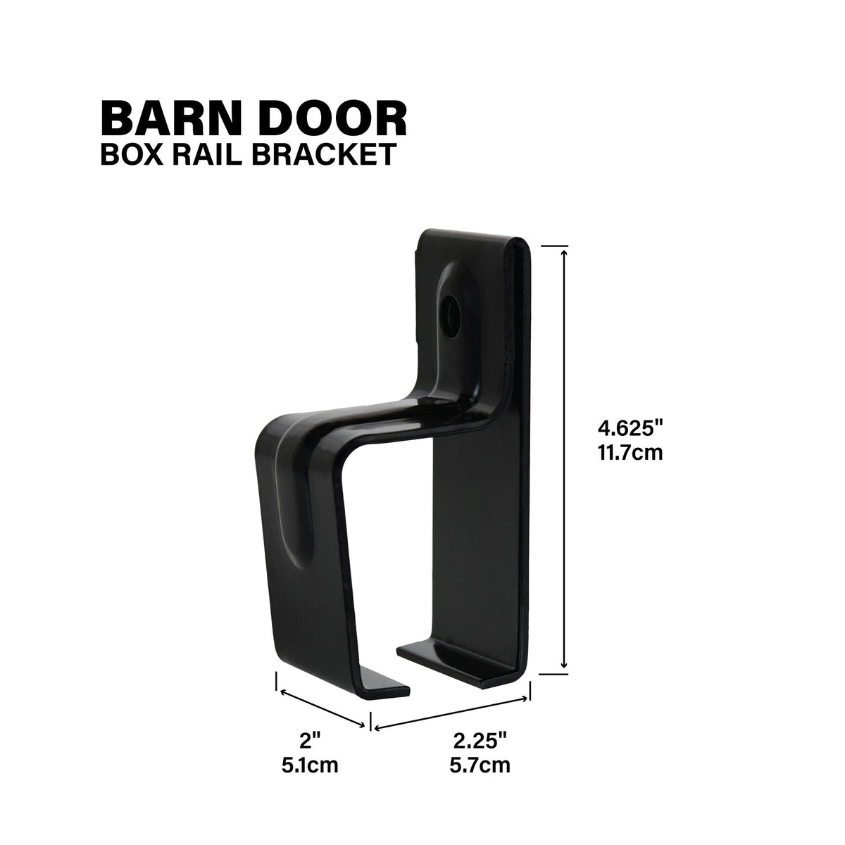 Heavy-Duty Box Rail Bracket for Exterior Barn Doors