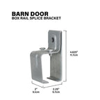Heavy-Duty Box Splice Rail Bracket for Exterior Barn Doors