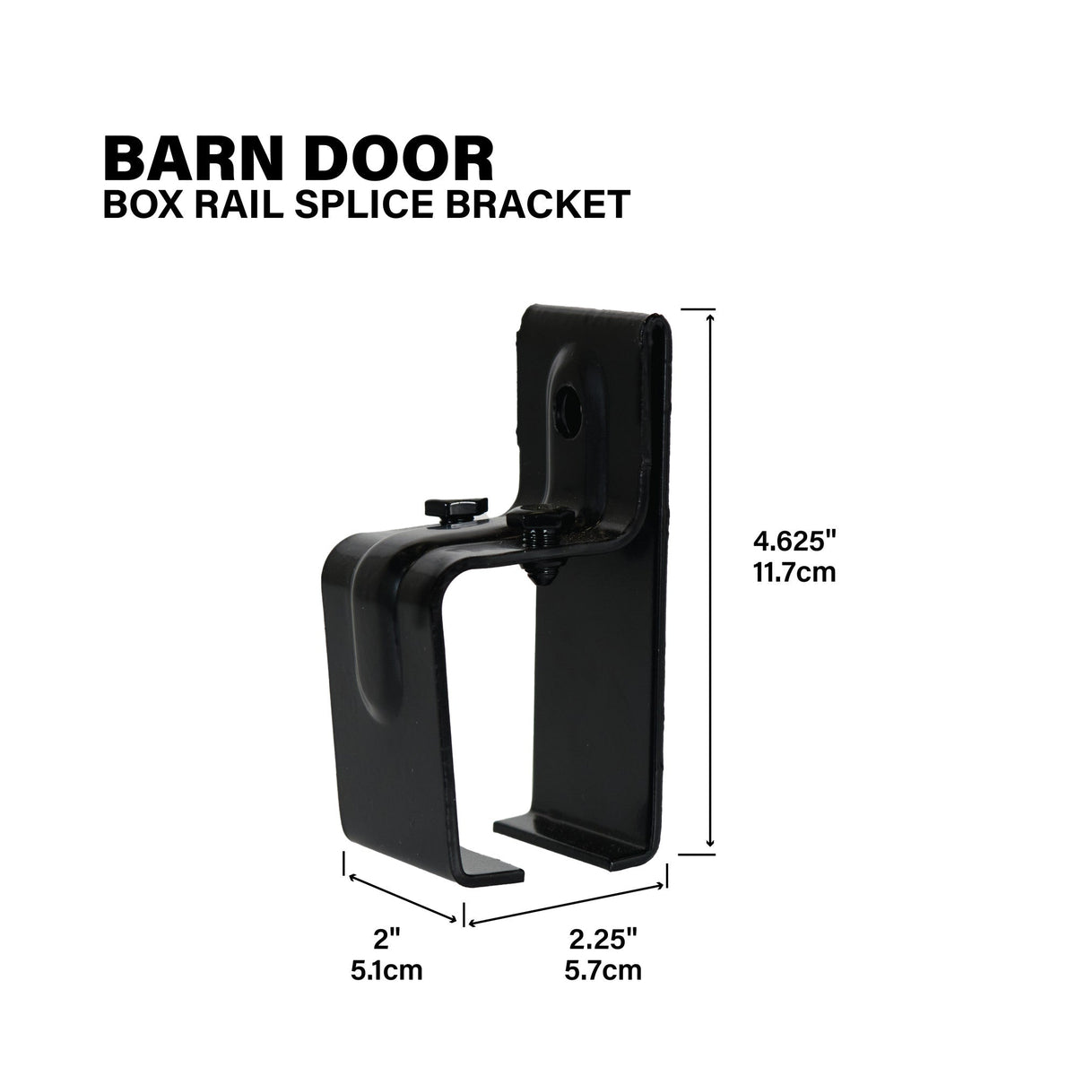 Heavy-Duty Box Splice Rail Bracket for Exterior Barn Doors