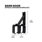 Heavy-Duty Bypass Conversion Bracket for Exterior Barn Doors