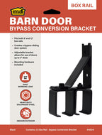 Heavy-Duty Bypass Conversion Bracket for Exterior Barn Doors