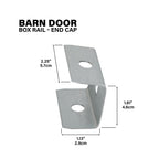 Box Rail End Cap for Exterior Barn Doors