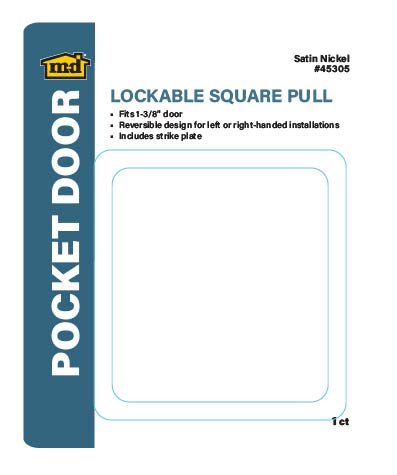 Lockable Square Pull for Pocket Doors