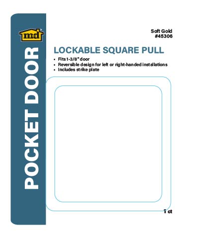 Lockable Square Pull for Pocket Doors