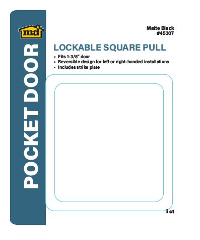 Lockable Square Pull for Pocket Doors