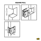 Square Pull for Pocket Doors