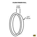 3/4" Flush Finger Pull for Sliding Doors
