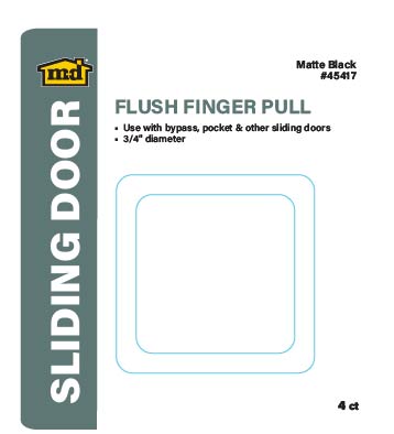 3/4" Flush Finger Pull for Sliding Doors