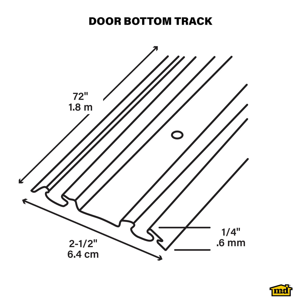 Steel Bottom Guide Track for Sliding and Mirror Doors