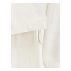 Marella Palchi Women's Linen Blend Cropped Shirt Jacket - Size 6 - White