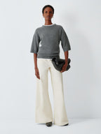 Marella Franz Cable Knit Wool Cashmere Blend Women's Jumper - UK S - Ivory