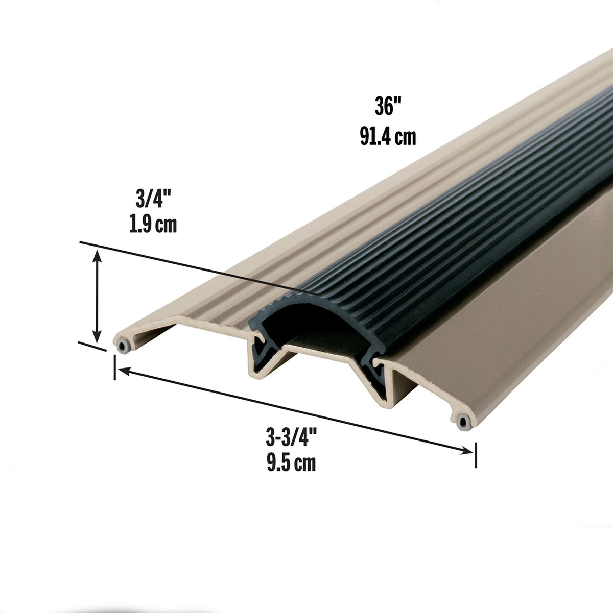 Aluminum and Vinyl Heavy-Duty Low-Profile Threshold