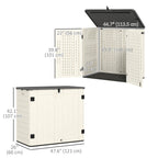 185 Gallon Waterproof Deck Box with Openable Top & Lockable Doors