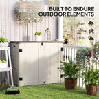 185 Gallon Waterproof Deck Box with Openable Top & Lockable Doors