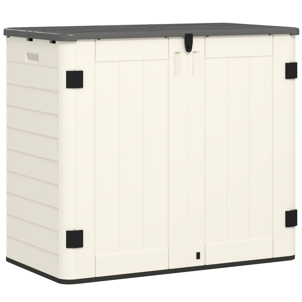 185 Gallon Waterproof Deck Box with Openable Top & Lockable Doors