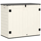 185 Gallon Waterproof Deck Box with Openable Top & Lockable Doors