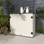 185 Gallon Waterproof Deck Box with Openable Top & Lockable Doors