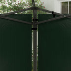 Gazebo Sidewalls with Window for 3x3(m) or 3x6m Gazebo Canopy, 2 Pack Sides Replacement, Green