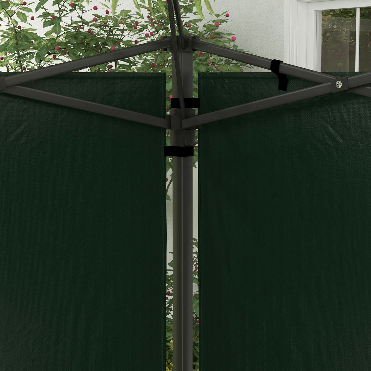 Gazebo Sidewalls with Window for 3x3(m) or 3x6m Gazebo Canopy, 2 Pack Sides Replacement, Green