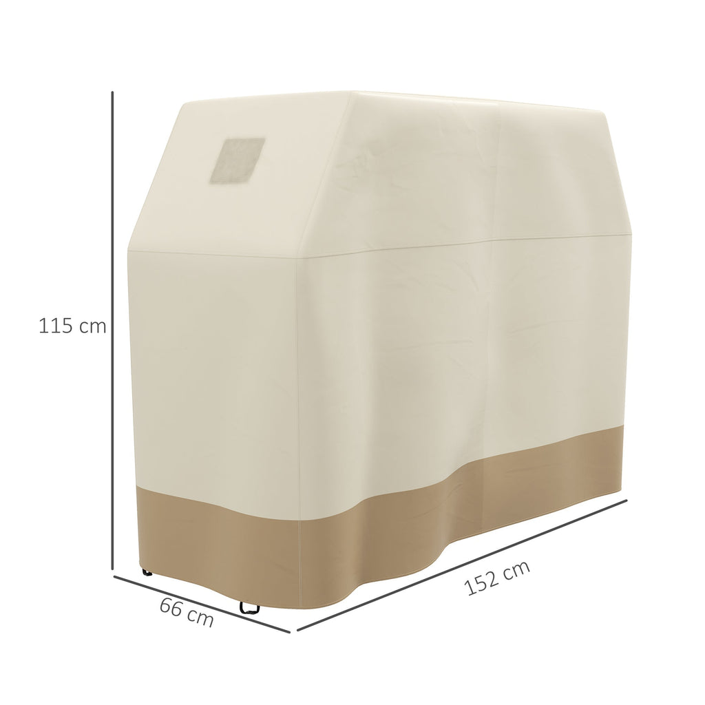 300D Oxford Fabric Barbecue Covers for Rectangular Gas Grill, 152 x 66 x 115cm, Beige
