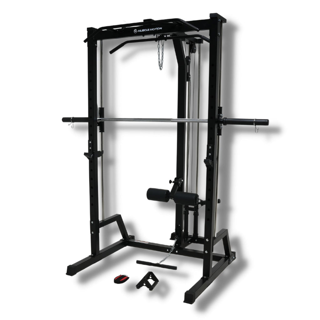 Muscle Motion SM1002P Smith Machine + Plate Loaded High Low Pulley