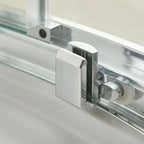 Oasis 8mm Glass Recessed Sliding Shower Door - Chrome