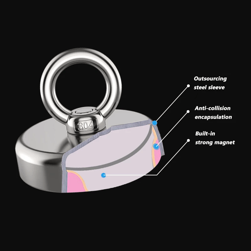 Magnet Fishing Neodymium Magnet 55mm - 102kg Pull