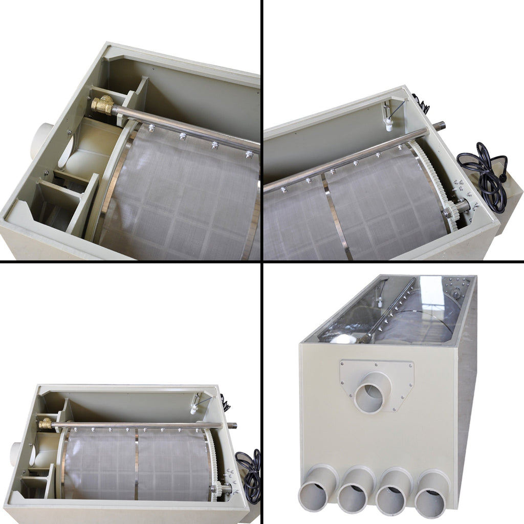 Pond Submerged Macro Drum Filter Filters Ponds Up To 14,370 Gallons At 16,100 Gallons Per Hour (GPH)