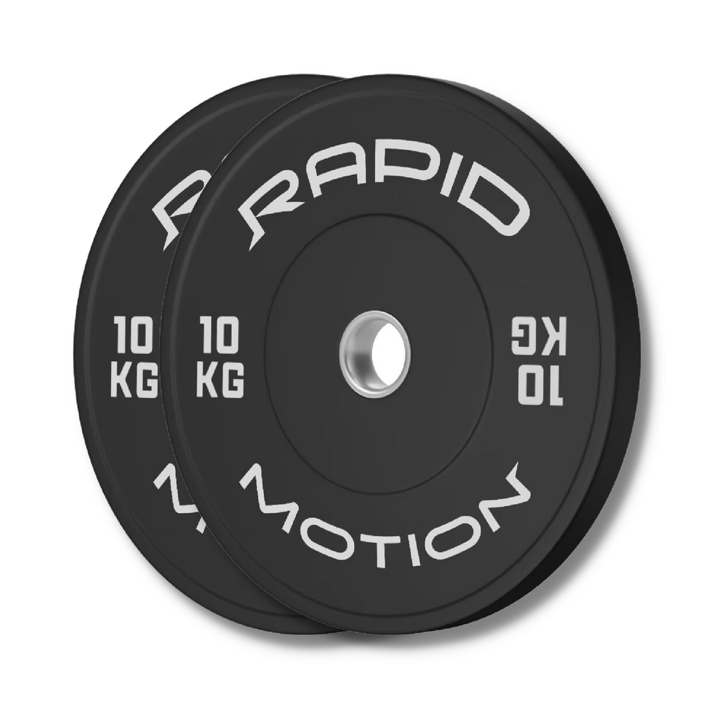 Rapid Motion Olympic Black Bumper Plates Package 70/100/150kg set