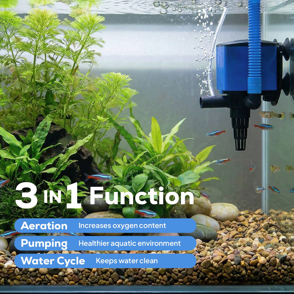 Aqua Dream Aquarium Undergravel Filter Water Pump Oxygen 475 GPH