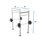 Galvanized Freestanding Expandable 9' Height Pull-Up Rig with Monkey Bar Option