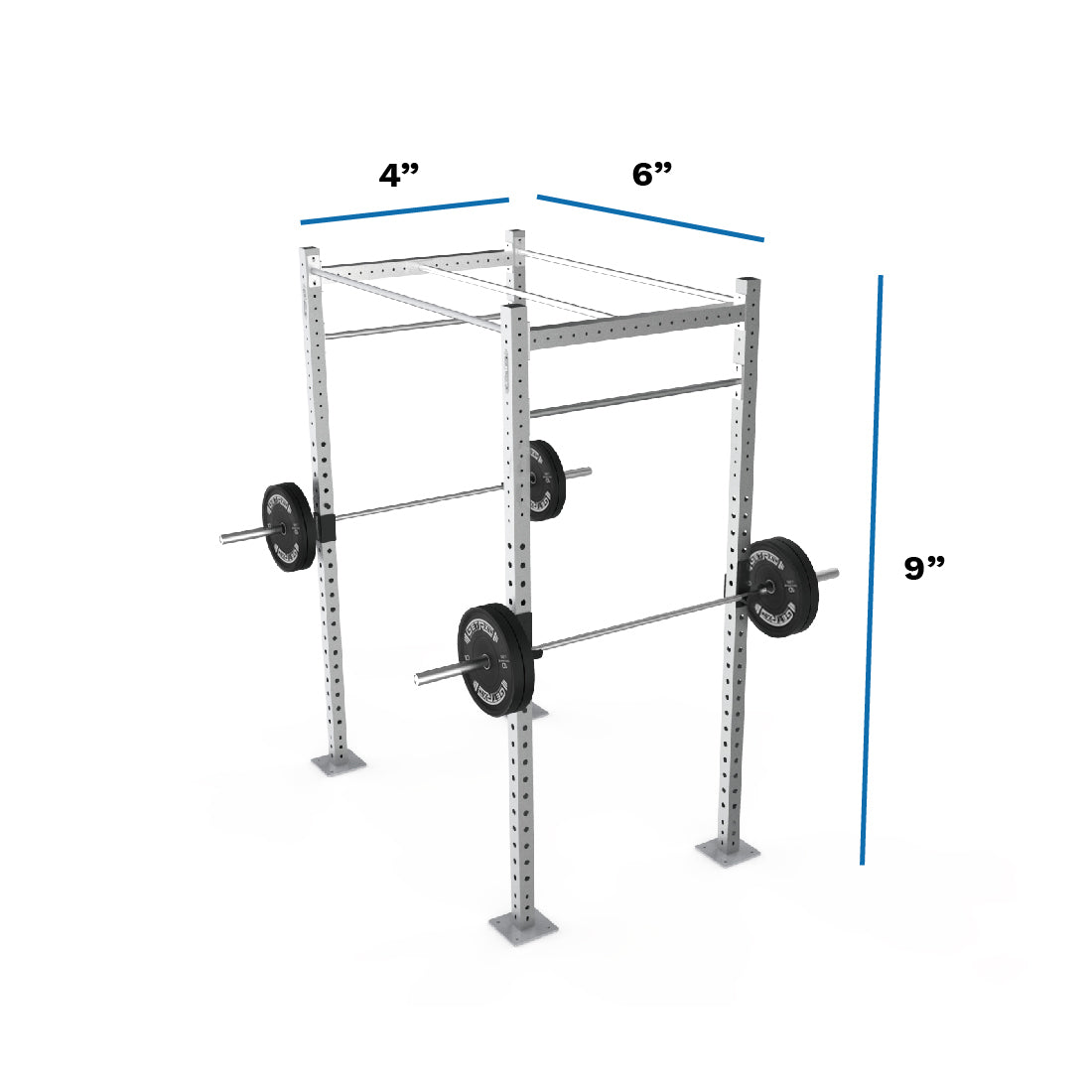Galvanized Freestanding Expandable 9' Height Pull-Up Rig with Monkey Bar Option