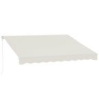 12' x 10' Retractable Electric Awning with Remote, Manual Crank & UV Protection, Cream White