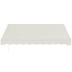 12' x 10' Retractable Electric Awning with Remote, Manual Crank & UV Protection, Cream White
