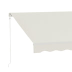12' x 10' Retractable Electric Awning with Remote, Manual Crank & UV Protection, Cream White